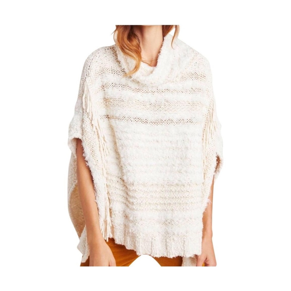 Anthropologie Marilyn poncho, size xs/s, cream